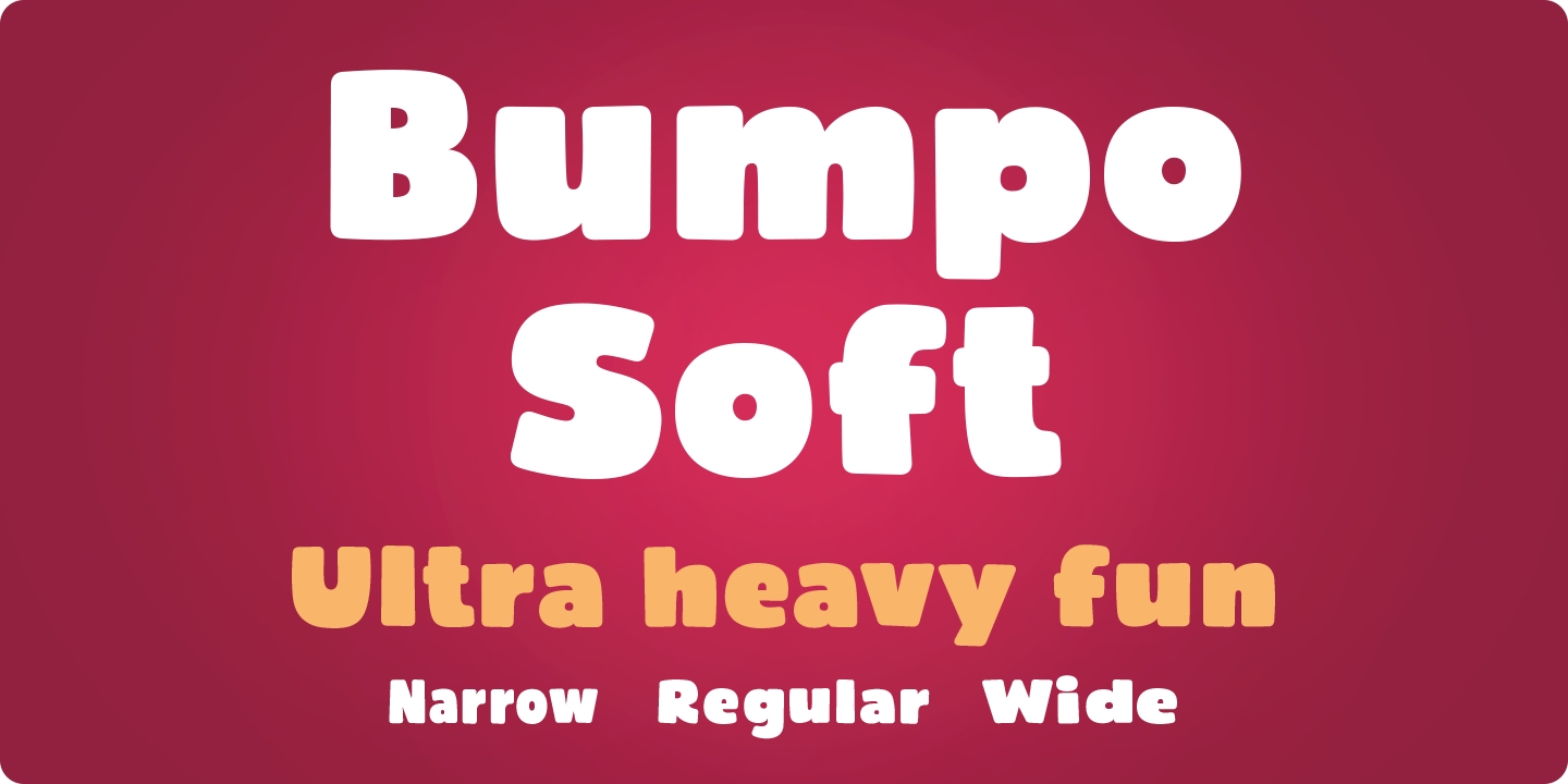 Przykład czcionki Bumpo Soft Regular